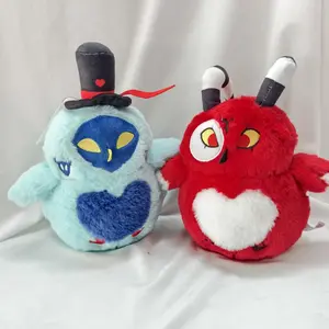 Hazbin Hotel Plush Toy Helluva Boss Cartoon Clown Stuffed Doll Soft Plushie Anime Peripheral Birthday Festival Gift