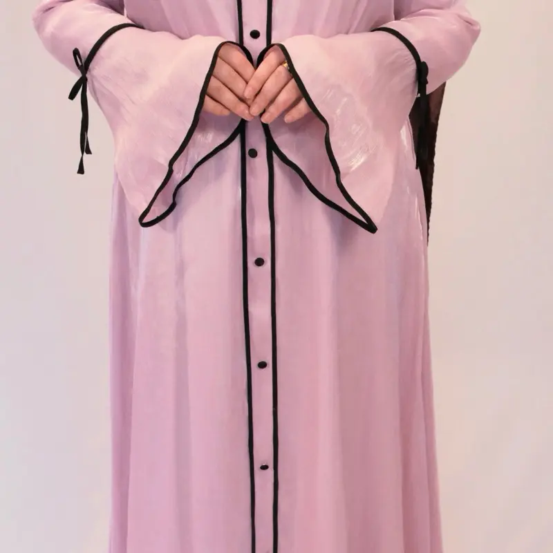 Noor Rose Shadow Abaya for Muslim Women, Modest Full-Length Dress