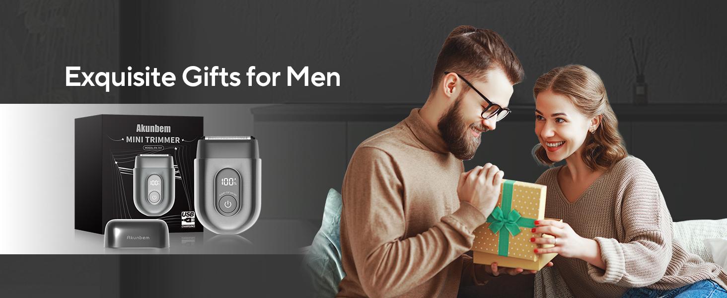 Akunbem Mini Electric Razor for Men , Waterproof & Comfortable One-Button Long Lasting for Travel & Daily Use, 2025 New Beard Shaver