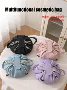 1pcs Large-Capacity Makeup Bag, Makeup Pouch, Waterproof Drawstring Bucket Design, Portable Travel Wash Bag for Women & Girls, Ideal for Cosmetics & Toiletries Storage, Perfect Gift for Mom, Wife, Friends, Birthday & Mother’s Day