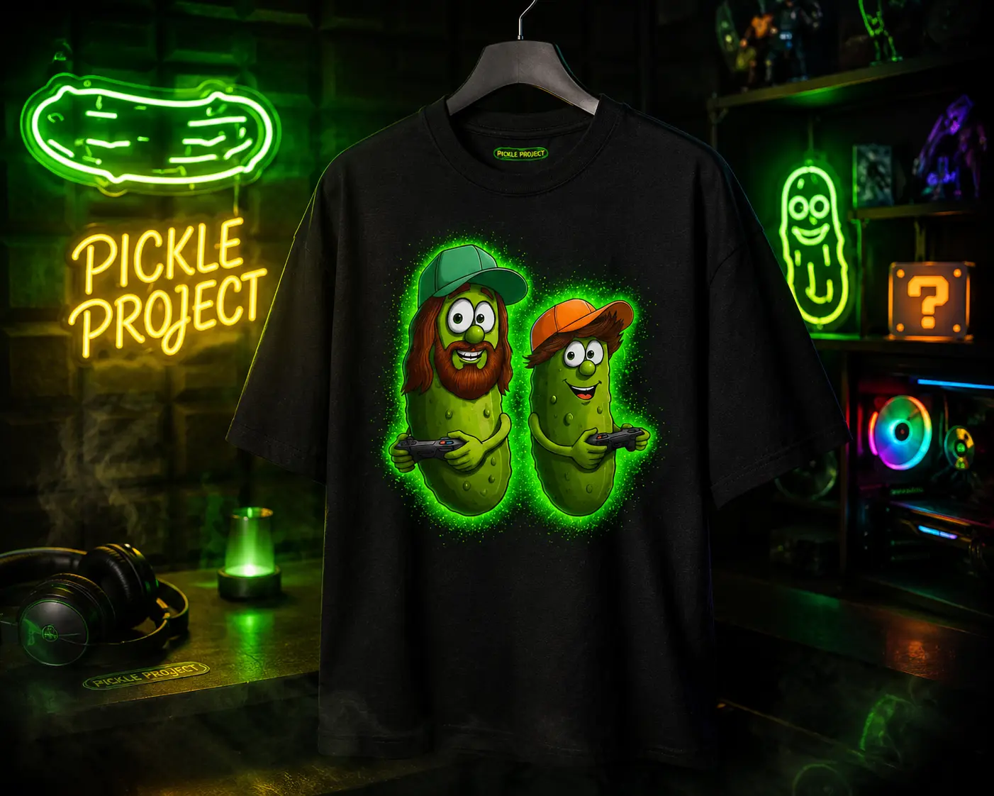 Pickle Dudes Graphic Tee | Funny Pickle Characters, Cartoon Veggie Shirt
