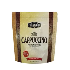 Vida Divina Premium Cafe Cappuccino - 20 Sachets, 210mg Organic Reishi, 21g Per Serving, 14.8 Oz, Natural, Instant Coffee Drink, Organic Arabica Coffee, Non-Dairy Creamer, Rich & Full Tasting