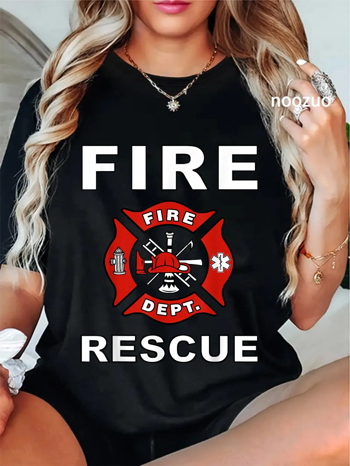 100% Cotton FIRE RESCUE FIRE FIGHTER FIREMAN YOUTH ADULT BOYS GIRLS T-Shirt