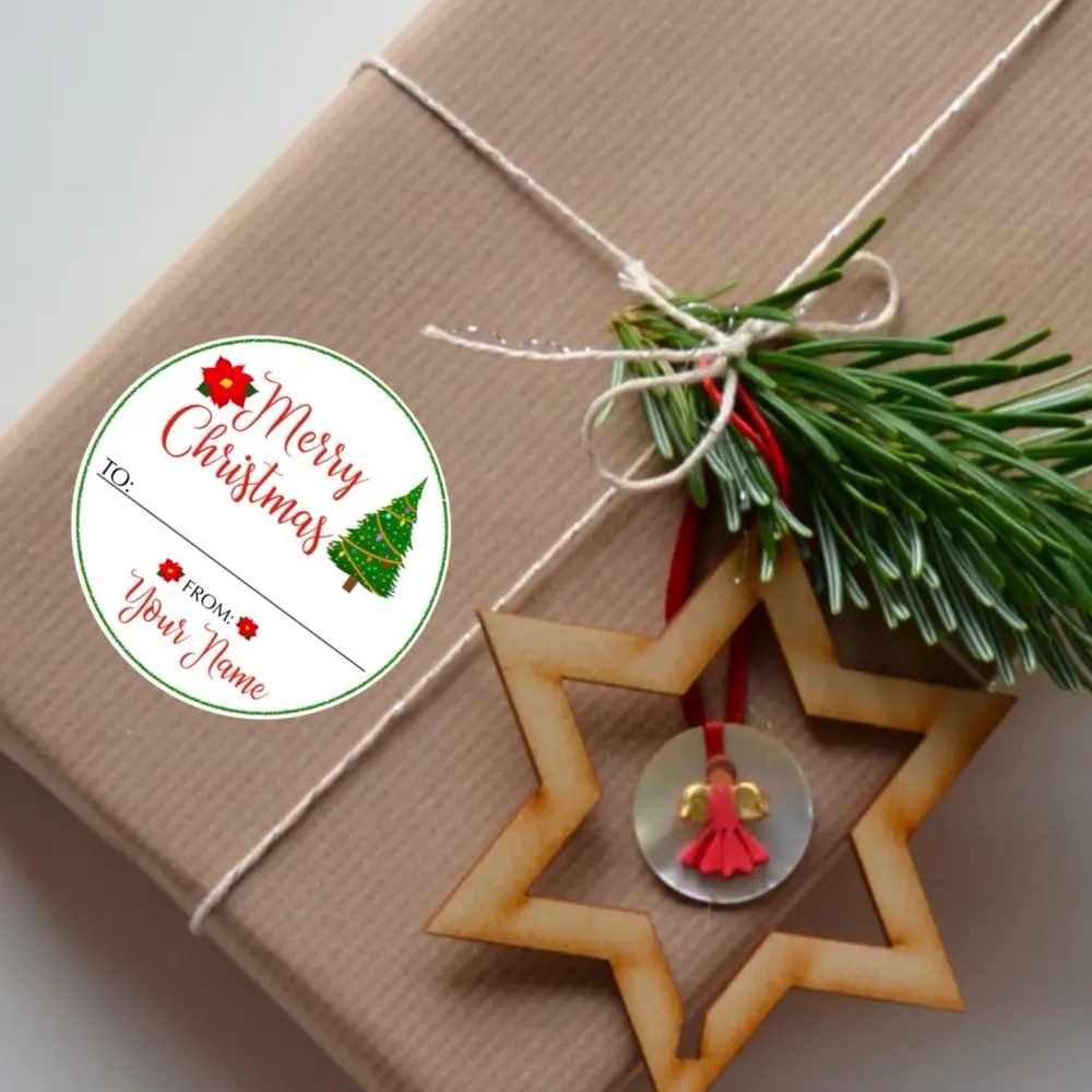 Custom Holiday Labels, Personalized Christmas Labels, Christmas Labels Sticker, Personalized Merry Christmas Labels, Holiday Gift Tag
