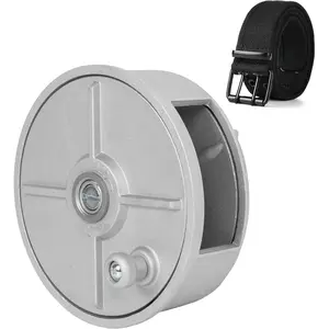 Lightweight Tie Wire Reel with Work Belt, 6.29’’ Aluminum Coil Holder Wheel, Rewindable Dispenser, Compatible 12-18 Gauge Wires, for Left or-Handed
