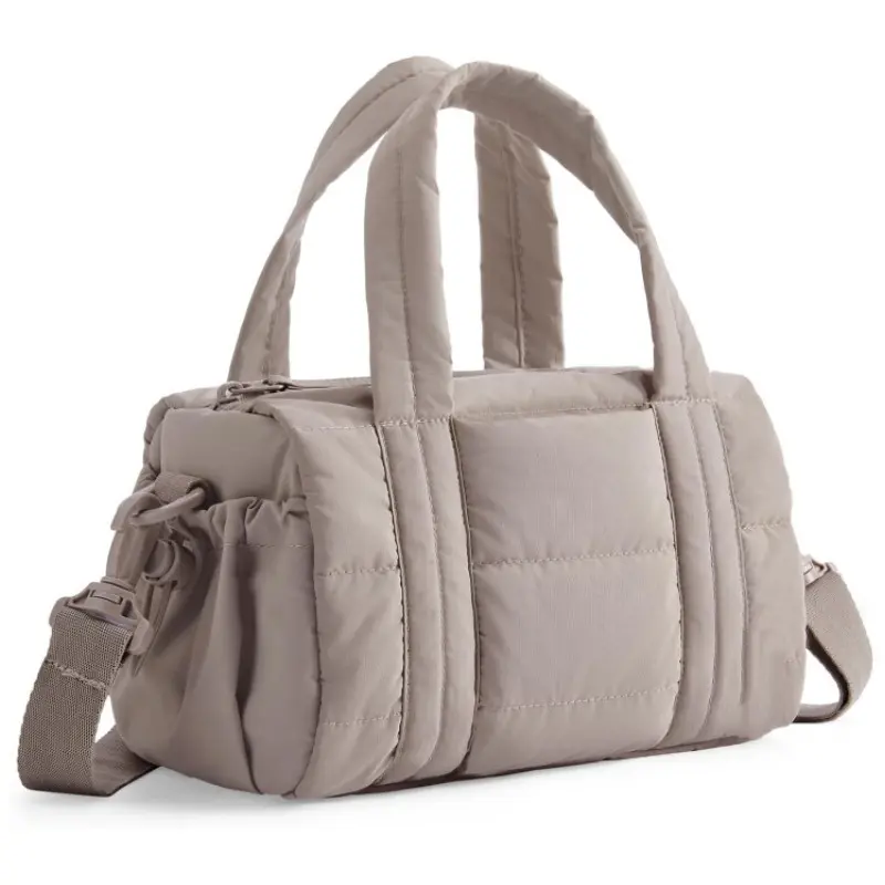 BAGSMART Women's Puffy Quilted Crossbody Bag, Mini Duffel Shoulder Purse with Slip On Pocket, Messenger Bags, Hand Wash Only, Adjustable, Computer Slip Bag