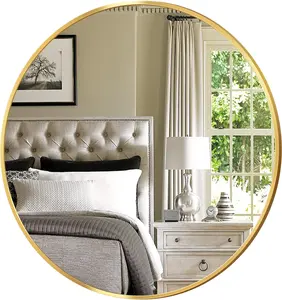 Round Mirror,  Round Mirror for Wall, Round Wall Mirror Metal Frame, Round Bathroom Mirror, Circle Mirrors for Wall, Entryway, Bathroom, Vanity, Living Room, Circle Mirror,