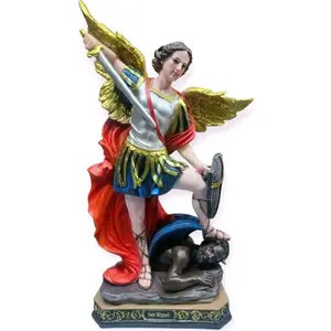 San Miguel Arcangel 5"-24" Inches Tall Saint Michael Archangel Estatua Brand new Warrior and protector Religious Decor Religious art image, home decor, wall decor, church events, gifts
