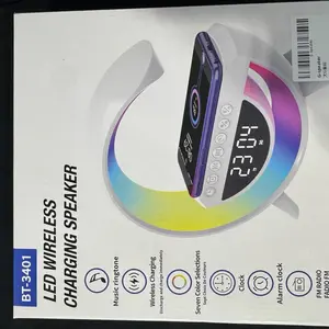 LED Wireless Charging Speaker, Portable Bluetooth Audio Device for Home & Outdoor Use