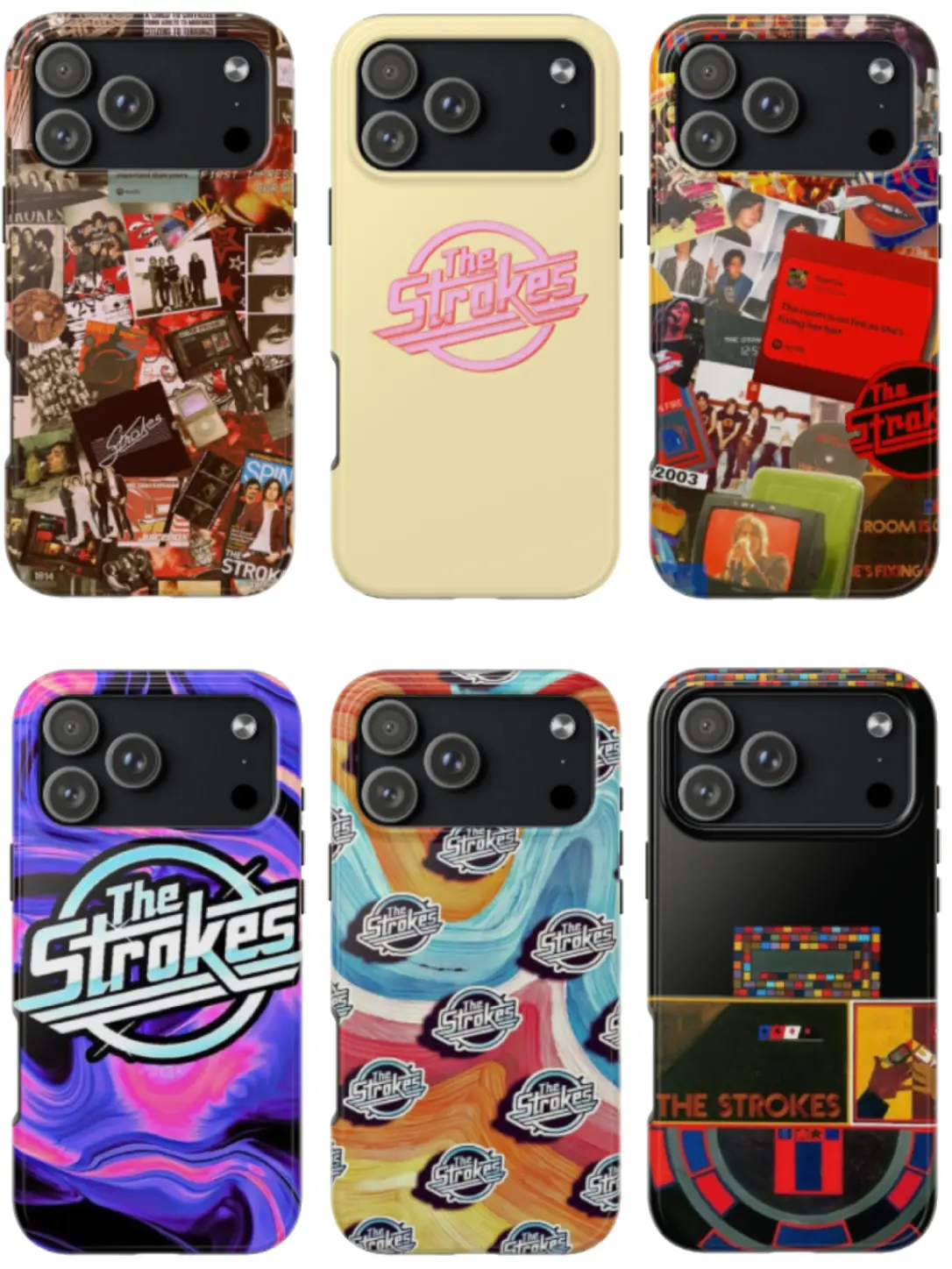 The Strokes Phone Case, Indie Rock Band Retro Tough iPhone Case with iPhone X-17 Pro Max Plus