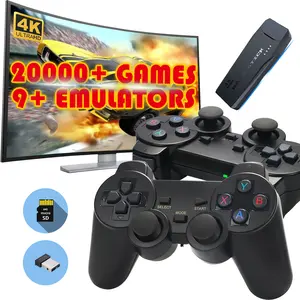 Retro Game Console, Plug & Play Video TV with 20000+ Games, 9 Emulators, 4K HDMI Output, Dual Controllers(64G)