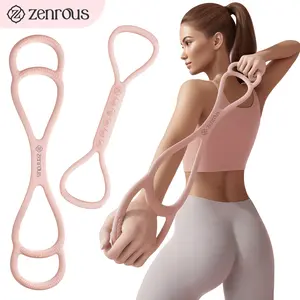 ZENROUS 8-Shaped Resistance Band, Elastic Band, Suitable for Arms, Shoulders, Back, Leg Stretching, Sports Equipment for Full Body Workouts, Portable Home Office Elastic Rope, Yoga and Pilates, Muscle Training Management