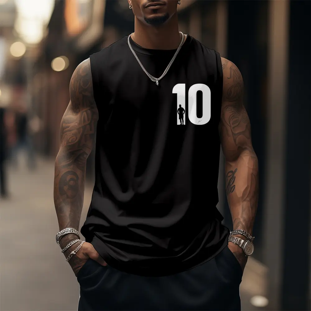 M10 90s Graphic Sleeveless Tank Tops Men Vest Streetwear Outfits Men Vacation Outfits Sleeveless Shirt