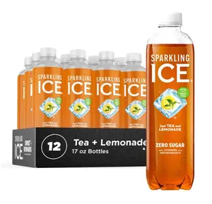 Sparkling Ice Tea + Lemonade Sparkling Water, Zero Sugar Flavored Water, with Vitamins and Antioxidants, Low Calorie Beverage, 17 Fl Oz Bottles (Pack of 12)