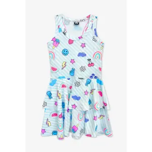 Simply Soft Racerback Ruffle Skirt Dress