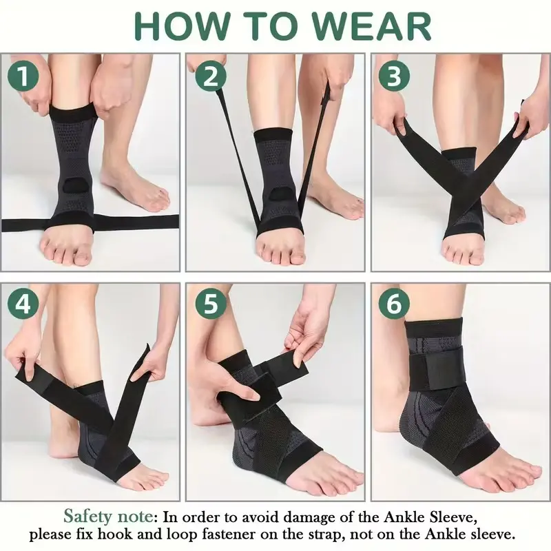 Adjustable Compression Ankle Brace for Women and Men provides customizable tightness and targeted support to stabilize your ankle, reduce strain, and help prevent injuries during daily movement and active use
