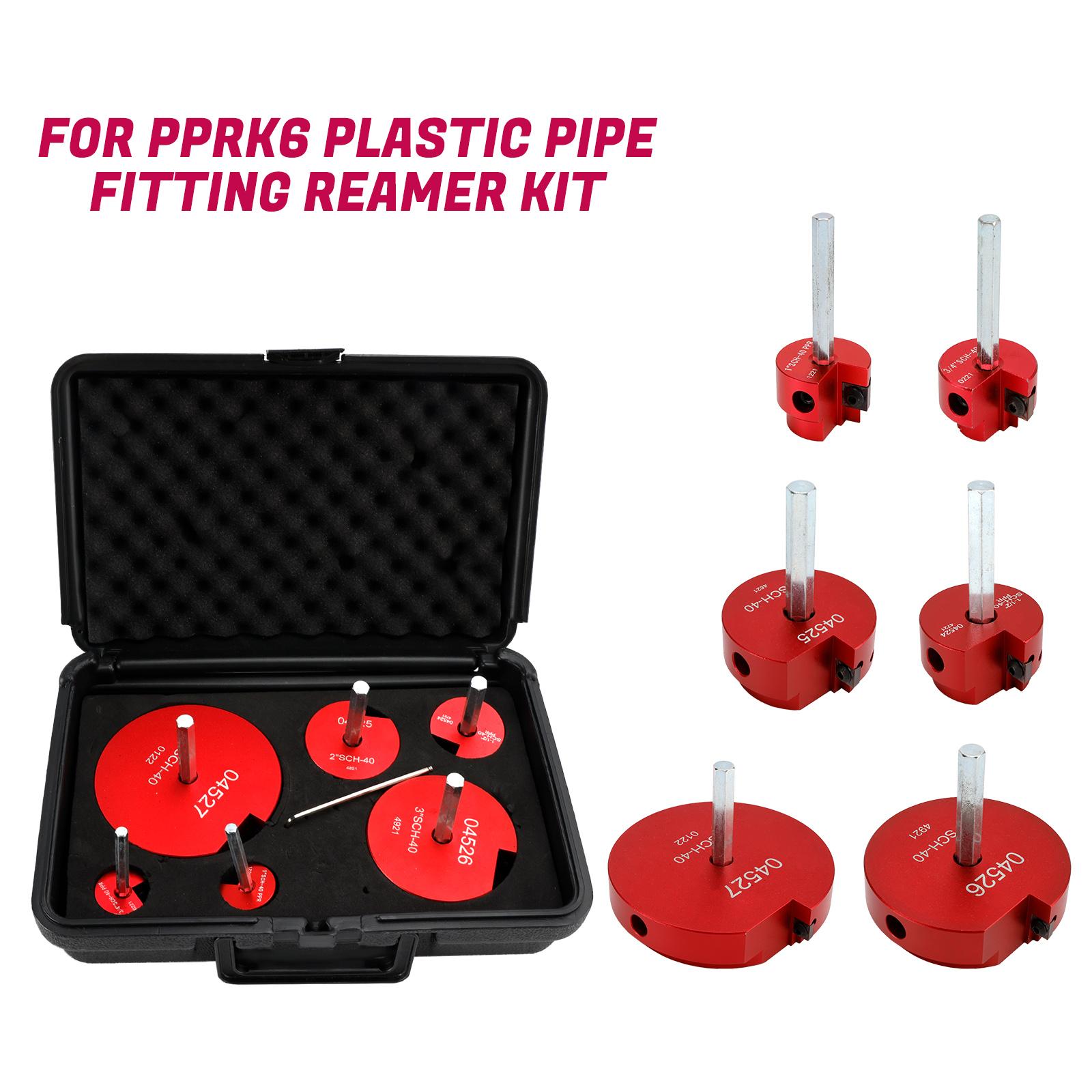 Areyourshop Mechanical Cutting Tool Set - Professional Plastic Pipe Reamer Kit for 1/2" Drills, High-Precision Alloy Cutters for PVC CPVC ABS Pipes Includes Sturdy Case Areyourshop Mechanical Cutting Tool Set - Professional Plastic Pipe Reamer Kit for 1/2" Drills, High-Precision Alloy Cutters for PVC CPVC ABS Pipes Includes Sturdy Case