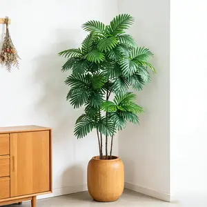 70-135cm Large Artificial Palm Tree Fake Coconut Leaves Branches Plastic Cycad Tree Branches Green Monstera Leafs Tall Floor Plants Without Pot For Home Garden Outdoor Wedding Party Deocr Faux Plants