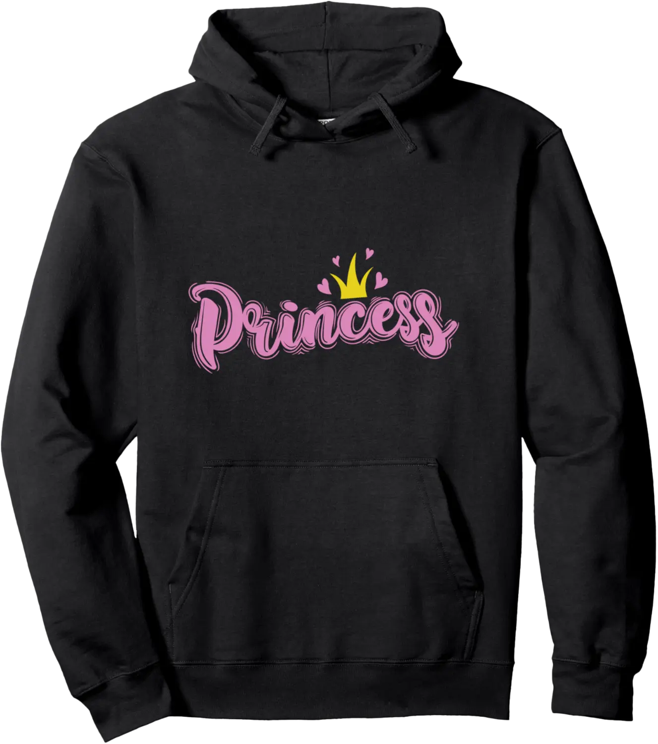 Princess with Crown and Heart Girl Pullover Hoodie - Dakotamc Shop 50B09HHCGSR4