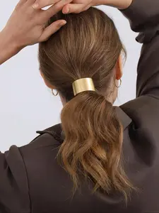 Geometric Design Hair Tie Scrunchie, Casual High Stretch Hair Accessories for Women & Girls, Minimalist Headwear Ponytail Suitable for Thick Hair