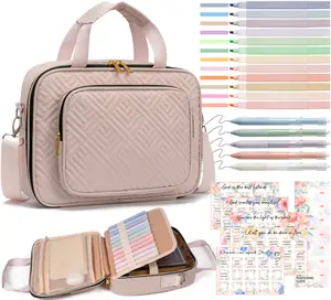 Floe Bible Cover for Women, Large Bible Bag w/ Shoulder Strap, Book Carrying Case with Bible Highlighters & Tabs, Bibles for Women, Bible Study, Bible Journaling & Bible Decorating, Christmas Christian Gifts