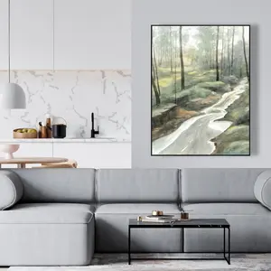 360 Stand Framed Nature Landscape Photo Artwork - 36x48 in. Artistic Colorful Style Waterfall & Trees Wall Art for Living Room, Sweet Home Decor, Home Aesthetic
