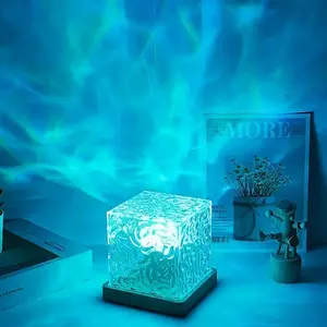 LED Lights for Bedroom, Decorative Lamp, Starry Sky Light, Cozy Lighting, Home Decor Lighting, Adjustable Brightness Ocean Wave Projector LED Light, USB Powered 16 Colors Atmosphere Light, Jellyfish Lamp, Ambient Night Lamp