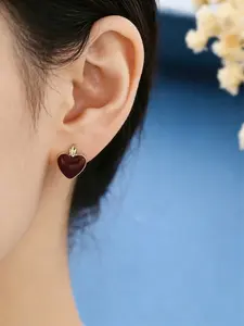 Elegant Heart-Shaped Oil-Drop Earrings, Versatile Design Fashion Jewelry, Perfect Gift for Dates, Stylish Accessory for All Occasions