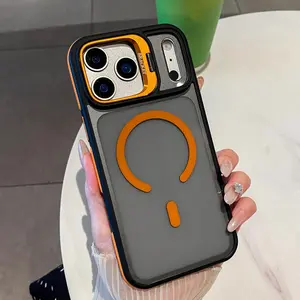 Phone Case for iPhone 11/12/13/14/15/16/17 Pro Max,17Air,14/15/16 Plus.Features a hidden bracket, supports magnetic wireless charging, and an all-around drop-resistant design.
