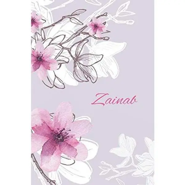 Zainab: Custom Muslim Name Notebook/Journal - Personalized Islamic Gift for Women (Pink Floral Design)