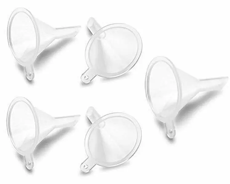 10pcs Small Plastic Funnels for Perfume Diffuser Bottle Mini Liquid Oil, Lab Use