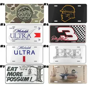 God Is Greater Than High And Low/ Ultra Michelod/Dale 3 Eat More Possum/Young Dolph/ Duck Stamp License Plate -Aluminum Vanity Tag for US Vehicles - Made in USA with Pre-Drilled Holes for Easy Installation