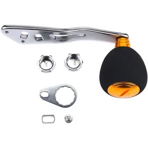 Fishing Reel Power Handle Knob Replacement Parts Aluminum Alloy Fishing Reel Rocker Knob Handle for Baitcasting Spinning Fishing Tackle Tools