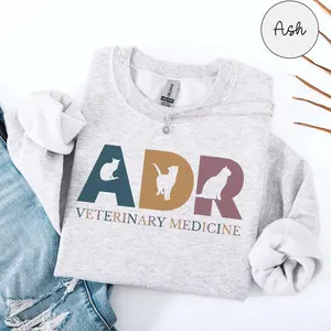 ADR Veterinary Sweatshirt, Funny Vet Tech Crewneck, Gift for Vet Techs, Cute Animal Doctor Top, Veterinary Student Shirt