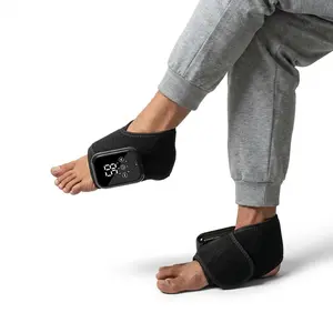 Cordless Heated Ankle Massager, 3 Level Heat (48-58℃) Vibration Foot Massager, Wireless Portable Touchscreen Ankle Support for Soreness, Plantar Fasciitis, Fatigue Relief, Universal Fit Foot Care Device for Home Office#FootMassager