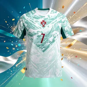2026 Portugal Home And Away Red Green Black 7# Cristiano Ronaldo Short Sleeve Soccer Jersey Fans Version