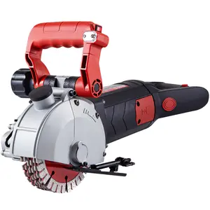 VEVOR Wall Cutting Machine, 4800W Groove Cutter, Maximum Groove Depth and Width 1.6" x 1.65", Concrete Groove Cutter Equipped with 8 x 5" Saw Blades and Dustproof Accessories