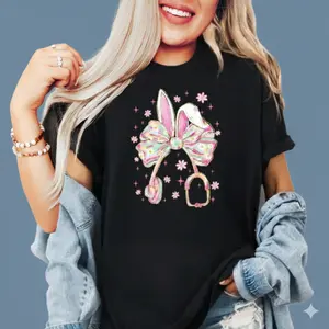 Easter Nurse Shirt, Bunny Ears Stethoscope Shirt, Cute Medical Easter Sunday Shirt, Nursing Student Gift, Trendy Easter Shirt