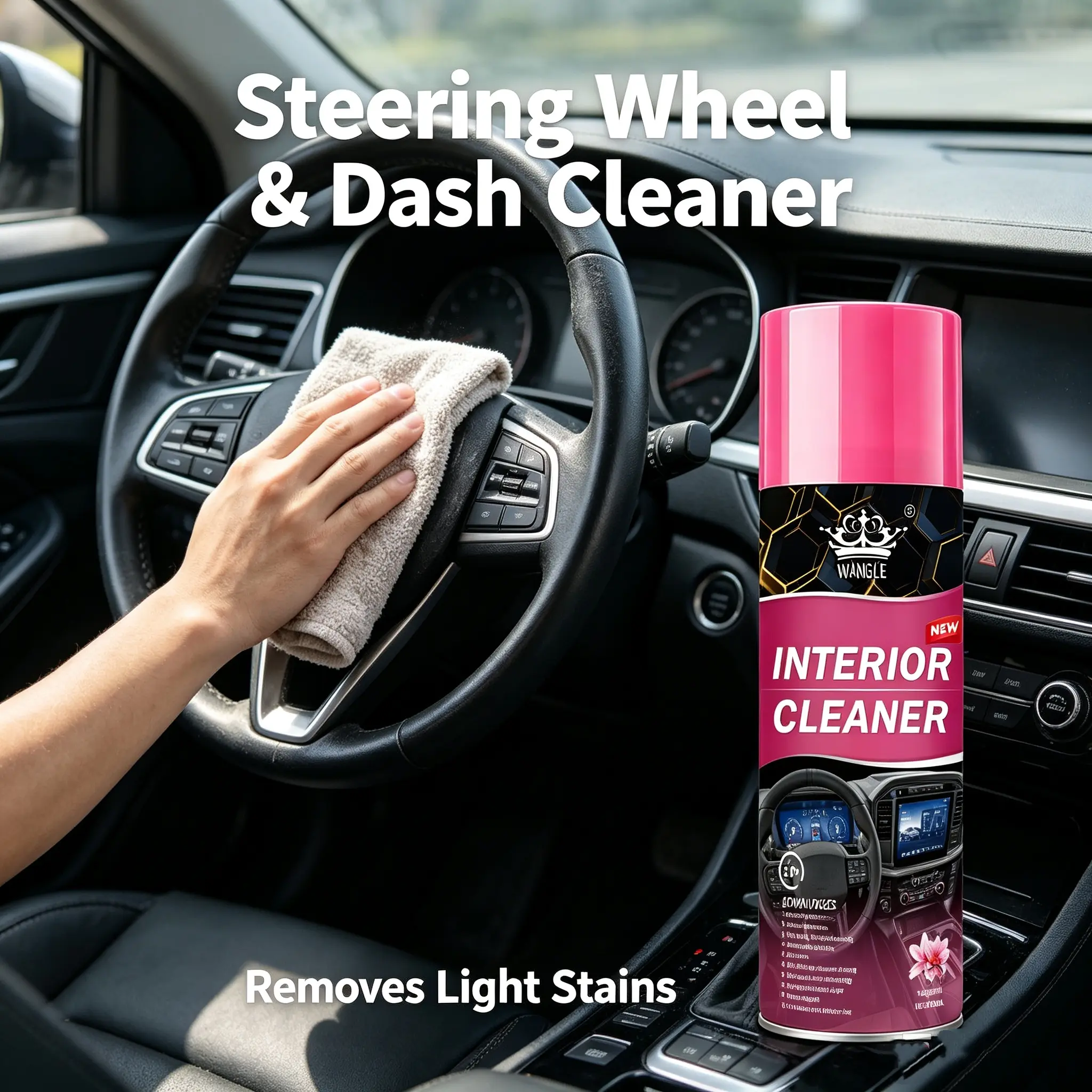 Car Premium Quick Detailer Spray, WaterlessCarWaxCleaner, High Gloss Finish & Durable SurfaceProtectionforAutomotive Vinyl, Rubber, Plastic and Leather,Suitableforinterior & Exterior Use