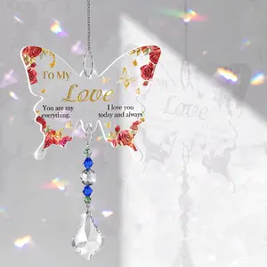 1pc Crystal Sunlight Catcher Decorative Hanging Ornament, a gift full of love and longing for your loved one, a gift for Thanksgiving/Christmas/New Year/Valentine's Day, a home decoration, a holiday ornament, or a birthday gift.