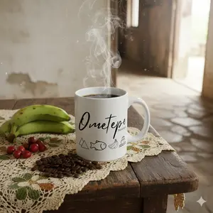 Ometepe Nicaragua Ceramic Mug, Nicaraguan Gift, Ometepe Trip Souvenir, Nica Tourist Present, Central America Coffee Mugs