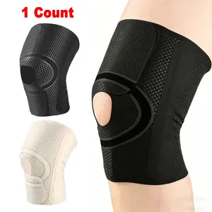 1Pcs Thin Knee Braces, Compression Knee Sleeves with Side Stabilizers, Knee Support for Men Women, Runners Knee Brace