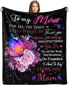 Christmas for Mom Gifts to My Mom Blanket from Daughter Son Birthday Mothers Day Valentine's Day Christmas for Women Throw Blanket