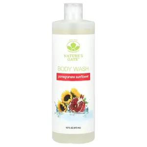 Mild By Nature (Nature's Gate), Pomegranate Sunflower Body Wash, 16 fl oz (473 ml)