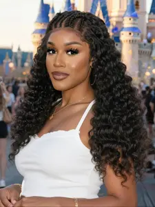 Fashionable New 13x6 Lace Front Braided Wig, Versatile Deep Weave Style, Perfect for Everyday Work and Casual Looks