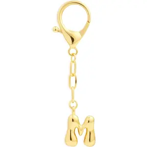 Personalized Birthday Gifts for Women - Cute Initial Keychain, 14K Gold Plated Bag Charms for Purse Backpack