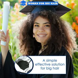 2 Pack Graduation Cap Headband, Firm Anti-fall Hair Band Curly Hair for Graduation Cap, Graduation Gifts