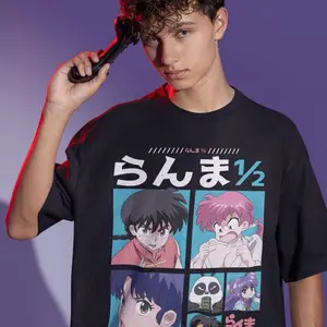 Unisex Ranma Saotome Anime TShirt, Genma Panda Manga Shirt