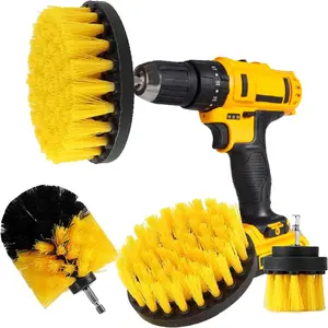 CLEANZOID Drill Brush Set Attachment Kit Pack of 3 - All Purpose Power Scrubber Cleaning Set for Tiles, Sinks, and Kitchen Surface(Drill Not Included)