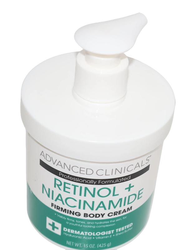 Advanced Clinicals Retinol + Niacinamide Firming Body Cream – 15 oz – New Moisturizers Skin Repair